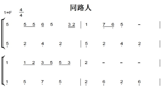 同路人（迦南诗选）基督教 教会 钢琴双手简谱 钢琴谱 全球首发