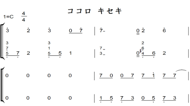 心·奇迹（镜音リン镜音レン）动漫原声 好听版 钢琴双手简谱 钢琴谱 钢琴简谱