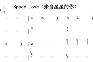 Space love（来自星星的你） 钢琴谱 钢琴简谱 钢琴双手简谱 下载