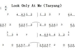 Look Only At Me（Taeyang） 钢琴谱 钢琴简谱 钢琴双手简谱 下载