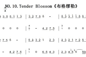 NO.10.Tender Blossom《布格缪勒》 钢琴谱 简谱 双手简谱 下载