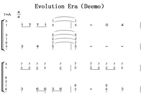 Evolution Era（Deemo）好听 有试听 钢琴简谱 钢琴双手简谱