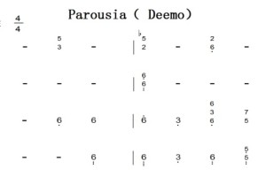 Parousia（ Deemo）好听 有试听 钢琴谱 钢琴简谱 钢琴双手简谱