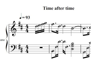 Time after time 有试听 原版 钢琴谱 简谱 钢琴双手简谱 简五谱