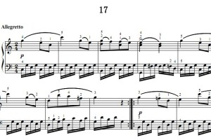 车尔尼139 钢琴简易练习曲 第17 首 钢琴双手简谱