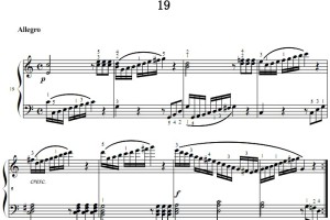 车尔尼139 钢琴简易练习曲 第19 首 钢琴双手简谱