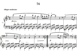车尔尼139 钢琴简易练习曲 第74 首 钢琴双手简谱
