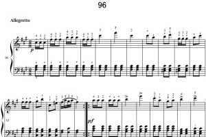 车尔尼139 钢琴简易练习曲 第96 首 钢琴双手简谱