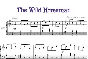 The Wild Horseman（狂热的骑士）幼儿 儿歌 初学者版 钢琴双手简谱 钢琴谱 钢琴简谱