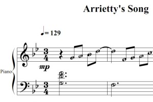 Arrietty’s Song（借东西的小人阿莉埃蒂主题曲）G.E.M.邓紫棋 钢琴双手简谱 钢琴谱 钢琴简谱 简