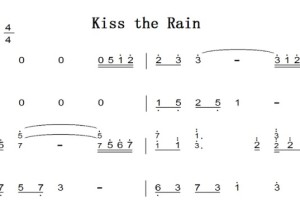 Kiss the Rain-韩剧《夏日香气》背景音乐-雨的印记 钢琴谱 简谱