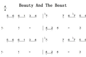 Beauty And The Beast（美女与野兽）原版 超好听 钢琴谱 钢琴双手简谱 钢琴简谱