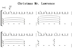Christmas Mr. Lawrence 原版 超好听 钢琴谱 钢琴双手简谱 钢琴简谱