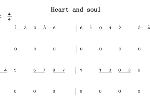 Heart and soul（超人归来）C大调 初学者 简易好听版 钢琴双手简谱 钢琴谱 钢琴简谱