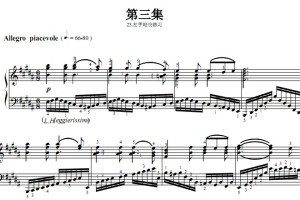 车尔尼740（手指灵巧练习曲）第3集.23.左手轻快练习 钢琴双手简谱 钢琴谱 正谱有指法