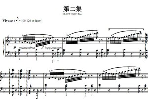 车尔尼740（手指灵巧练习曲）第2集.13.非常快速的练习 钢琴双手简谱 钢琴谱 正谱有指法