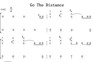Go The Distance（大力士海格力斯）迪士尼 Disney 经典动画 钢琴双手简谱 钢琴谱 钢琴简谱