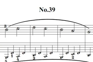 拜厄钢琴基础教程 第 No.39首 钢琴双手简谱 钢琴谱 钢琴简谱 简五谱有指法