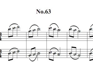拜厄钢琴基础教程 第 No.63首 钢琴双手简谱 钢琴谱 钢琴简谱 简五谱有指法