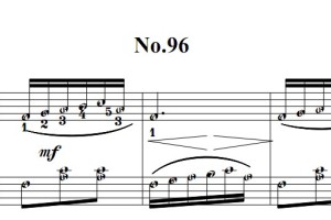 拜厄钢琴基础教程 第 No.96首 钢琴双手简谱 钢琴谱 钢琴简谱 简五谱有指法