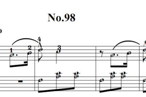 拜厄钢琴基础教程 第 No.98首 钢琴双手简谱 钢琴谱 钢琴简谱 简五谱有指法