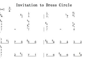 Invitation to Dress Circle（倉本裕基）抒情原声好听版 原版 钢琴双手简谱 钢琴谱 钢琴简谱
