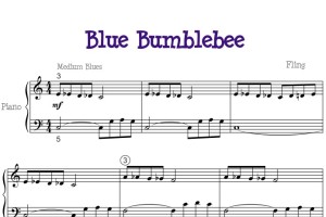 Blue Bumblebee 幼儿 儿歌 初学者版 钢琴双手简谱 钢琴谱 钢琴简谱