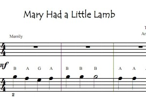 Mary Had A Little Lamb（玛丽有只小羊羔）幼儿 儿歌 初学者版 钢琴双手简谱 钢琴谱 钢琴简谱