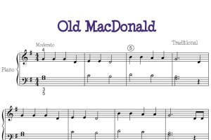 Old MacDonald 好听版 幼儿 儿歌 初学者版 钢琴双手简谱 钢琴谱 钢琴简谱
