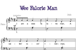 Wee Falorie Man 幼儿 儿歌 初学者版 钢琴双手简谱 钢琴谱 钢琴简谱